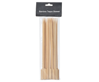 Pistolet à Kebab Teppo plat jetable, brochette de nourriture bâton Teppo en bambou BBQ outils en bambou barbecue en plein air> 12 par Kit sac Opp non revêtu