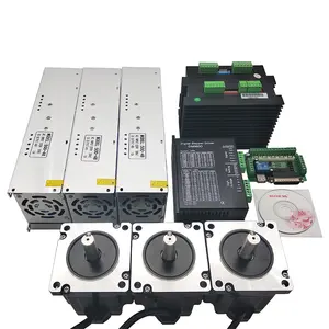 Nema 34 3 ejes CNC Kits de 8.5Nm Motor paso a paso con DM860D paso a paso controlador y fuente de alimentación