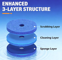 Tête de rechange pour brosse de toilette en plastique jetable, antibactérienne, rechargeable, tampon de nettoyage à usage domestique
