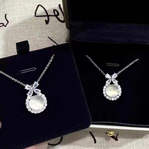 Fine Jewelry Necklace Fashion Healing Bling Bling Shiny <strong>Jade</strong> Necklace Luxury White <strong>Jade</strong> Agent Bow <strong>Pedant</strong> Necklace for Girls Gift - Product Image 1