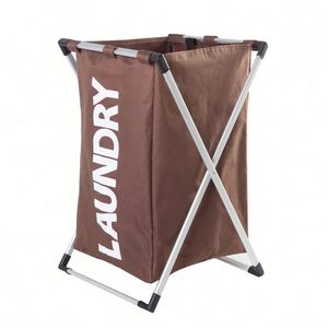 <b>Laundry</b> Hamper <b>Foldable</b> <b>Laundry</b> <b>Basket</b> Organizer Collapsible Double Fabric Home <b>Laundry</b> Storage Open - Product Image 4