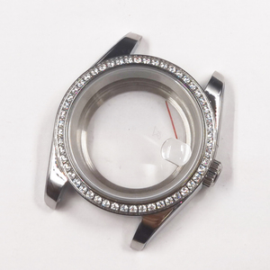 39mm Acier Inoxydable Saphir Verre Strass Lunette Fit <span class=keywords><strong>ETA</strong></span> 2836 <span class=keywords><strong>2824</strong></span> Miyota 82 Série NH35 NH36 Mouvement Montre Boîtier Partie - Product Image 5