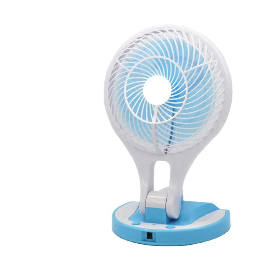 Clover portable stand fan air cooling usb rechargeable fans with flashlight Desktop table Home Office