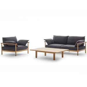 Juego de sofá para exteriores con marco de aluminio para todo clima con cojines impermeables, diseño moderno para jardín, patio y uso en hoteles - Product Image 5