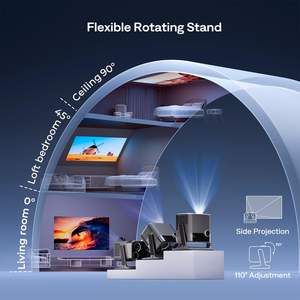 <span class=keywords><strong>Mini</strong></span> Proyector Inteligente BOOM de 500 Lúmenes ANSI con <span class=keywords><strong>Google</strong></span> TV, Compatible con 4K, Altavoces de 20 W, Audio Dolby, Enfoque en Tiempo Real y Corrección Trapezoidal - Product Image 4