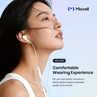 Écouteurs filaires HiFi Miccell en gros, 3,5 mm/Type-C, intra-auriculaires avec microphone mains libres pour les amateurs de musique et les iPhones