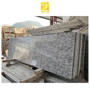 Doğal taş yüksek kalite açık cilalı mutfak tezgahı levhalar kaldırım taşı gri gri granit yer karosu