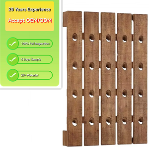 Soporte para botellas <span class=keywords><strong>de</strong></span> vino <span class=keywords><strong>de</strong></span> madera hecho en fábrica estante <span class=keywords><strong>de</strong></span> exhibición <span class=keywords><strong>de</strong></span> vino montado en la pared - Product Image 1