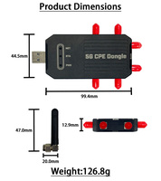 Dongle CPE 5G RM520N-GL USB sans fil multi-systèmes, point d'accès externe polyvalent, bande passante 5 GHz, dongles SIM 5G