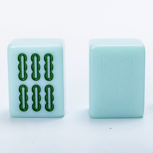 Tuiles de Mahjong en mélamine polies à la main, 40mm, taille moyenne et grande, pour usage domestique et en dortoir, ensemble de jeu d'échecs de style Lantian Jade - Product Image 2