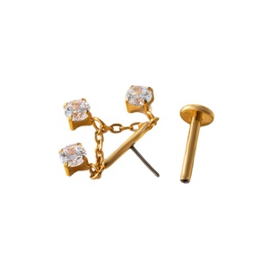 Pendientes de Titanio F136/G23 para Mujer, Marca <span class=keywords><strong>Gaby</strong></span>, Tipo Stud para Oreja y Labio, Sin Rosca, para Perforaciones en la Hélice Superior - Product Image 5