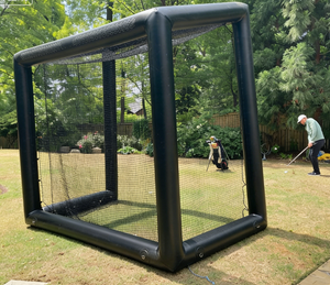 <span class=keywords><strong>Cage</strong></span> <span class=keywords><strong>de</strong></span> golf gonflable en PVC multifonctionnelle personnalisée pour l'extérieur et l'intérieur, 10 pieds/3 m, avec structure pneumatique et filet, à vendre - Product Image 4