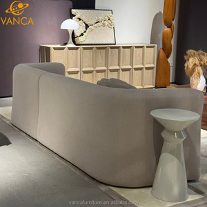 Sofá Seccional Tapizado en Tela de Algodón de Alta Gama, Sofá de <span class=keywords><strong>Tres</strong></span> Plazas para Sala de Estar, Sofá Modular Personalizado para <span class=keywords><strong>Casa</strong></span> o Villa - Product Image 4