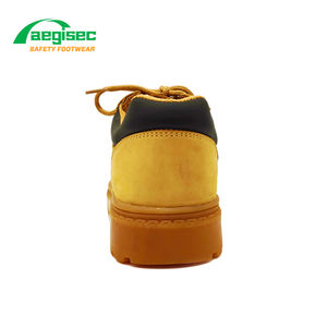 <span class=keywords><strong>Zapatos</strong></span> de Seguridad con Puntera de Acero AEGISEC, Cuero Nubuck, Resistentes al Aceite, Goma Antideslizante, Protección para los Pies - Product Image 3