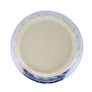 <span class=keywords><strong>Maceta</strong></span> Grande de Cerámica Pintada a Mano de Lujo de Jingdezhen, Ecológica, de <span class=keywords><strong>20L</strong></span>, con Diseño de Flores y Pájaros en Azul Antiguo y Blanco, para Exteriores - Product Image 6