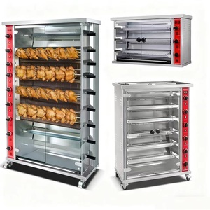 <span class=keywords><strong>Horno</strong></span> Rotatorio <span class=keywords><strong>de</strong></span> Gas Comercial <span class=keywords><strong>de</strong></span> 4 Varillas, Máquina Rotatoria Mecánica Vertical para Hoteles y Restaurantes para Asar <span class=keywords><strong>Pollo</strong></span> - Product Image 3