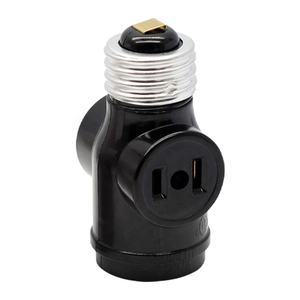 Portalámparas E26 con dos enchufes de 1-15R e interruptor de cremallera, hecho de baquelita, <span class=keywords><strong>Boca</strong></span> de aluminio y cobre - Product Image 3