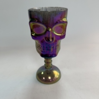 Nouveau design moderne de verre à vin en plastique PS, capacité 300 ml, motif croix noire, gobelets colorés pour la décoration de fête, vente chaude Sunup