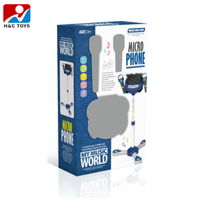 Micrófono de Juguete Educativo con Doble Micrófono de Plástico Azul, <span class=keywords><strong>Karaoke</strong></span> Táctil con Varios Efectos de Sonido y Teclas de Función para Niños - Product Image 4