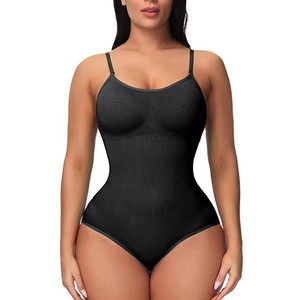 Una goccia di spedizione snellente senza cuciture Plus Size modellante per il corpo senza maniche biancheria intima coscia più sottile Body Shapewear per le donne - Product Image 1