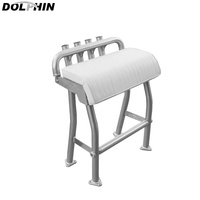 Dolphin Center Console Pro2 T Top Leaning Post pour bateaux Coussin blanc avec supports de canne à pêche en aluminium
