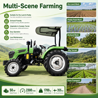 Tractor Agrícola LAWNIO de Primera Calidad, Tracción en las Cuatro Ruedas, Selección de Marchas Flexible para Preparación de Terrenos