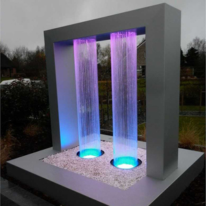 Moderne Verwering Staal Corten Rechthoek Standbeeld Kunst Sculptuur Metalen Waterfontein