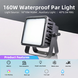 Equipo de Iluminación de Escenario RGBW de Alta Calidad, 16 * 10W/40 * 0.5, Luces <span class=keywords><strong>LED</strong></span> RGB a Prueba de Agua con Luces Auxiliares y Atomización - Product Image 6