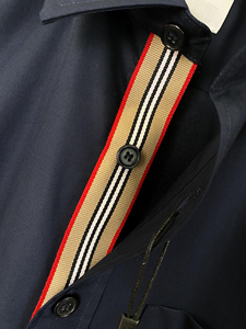 Bur Stripe Placket Cotton Dress <b>Shirt</b> Berry Long-sleeved <b>Shirt</b> for Men - Product Image 2