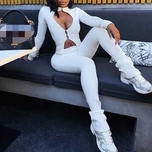 Ensemble 2 pièces sexy et ajusté pour femme : haut à lacets et pantalon zippé – Tendance - Product Image 6