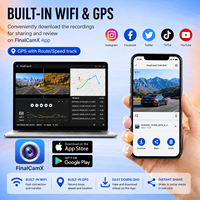 Autosali V5 Caméra embarquée 3 pouces IPS à écran tactile, 3 caméras 3K, GPS, WiFi, G-Sensor, WDR, contrôle par application, carte TF, vision nocturne, moniteur de stationnement