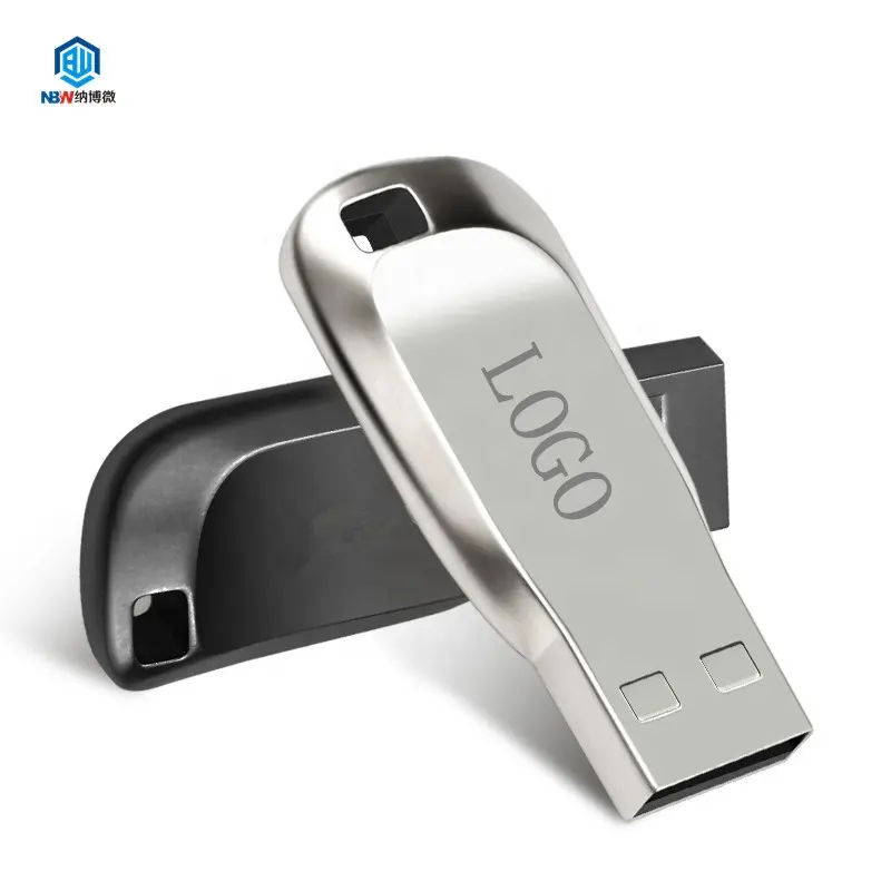 Hot Sale Metal USB Flash Drive 64GB 32GB 16GB 8GB Flash Memory Usb Stick 128GB PendriveとLOGO Printing