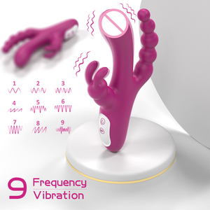 Luxuriöser 3-in-1 Elektrischer Kaninchen-Vibrator Anus-Stimulations-Massagegerät Dildo Klitoris-<span class=keywords><strong>Stimulator</strong></span> für Weibliche Masturbation Sexspielzeug - Product Image 2