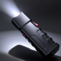 Senter Gantungan Kunci Luar Ruangan 928 911 Hitam, Senter Promosi LED Berkedip dengan Remote Control