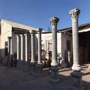 RF Günstigerer Preis starke Qualität glatt und Nut und Spiral Kunststoff Beton römische Säulen Säulen formen zum Verkauf