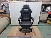 Chaise de jeu moderne en cuir noir de qualité supérieure, pivotante, réglable en hauteur, chaise OEM pour le jeu