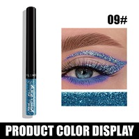 Eyeliner liquide nacré, fard à paupières pailleté coloré, eyeliner waterproof et anti-bavures, vente en gros