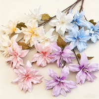 Fleurs artificielles de lys à 3 têtes, fleurs simulées pour allée de mariage, art floral, matériel floral pour la décoration et l'arrangement de mariage