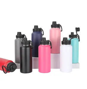 Wholesale 32oz/1000ml Gradient 304 Stainless Steel Insulated Water Bottle Gym Sports Outdoor Friendly-for Adults Camping