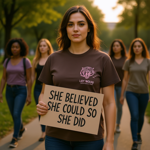 T-shirt da donna Liss Woino con stampa grafica, girocollo, manica corta, 100% cotone, vestibilità ampia, casual, per tutte le stagioni - Product Image 2