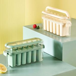 Juego de moldes para helados de 6 cavidades con asa, moldes para paletas de hielo de calidad alimentaria, moldes reutilizables para helados congelados para fiestas, yogur y jugo - Product Image 6