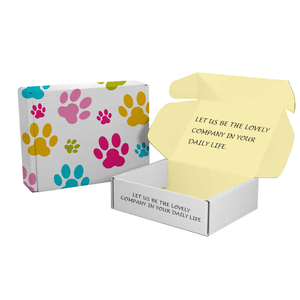 Boîte d'expédition en carton ondulé personnalisée imprimée en couleur, emballage cadeau pour animaux de compagnie e-commerce, emballage plat pour économiser sur les frais de transport, fabrication directe - Product Image 1
