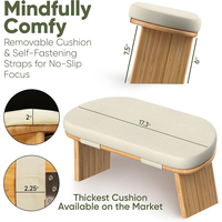 Chaise de méditation pliable portable WDF Factory Custom Yoga, banc de prière en bambou pour la réflexion et la paix