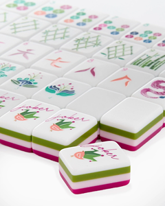 Juego de 160 Fichas de Mahjong Americanas Rosas de Lujo Modernas con Diseño de Pavo Real, Acrílico Duradero para Juegos Familiares, Venta al Por Mayor - Product Image 5