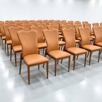 Chaises de réception empilables de luxe en promotion pour événements intérieurs et extérieurs, chaises de banquet en tissu et métal pour mariages et hôtels