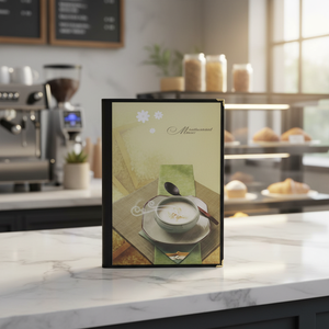 Yimi Leather Supplier's 8,5*11 pulgadas <span class=keywords><strong>Bistro</strong></span> Cafe Menu Cover Muchas páginas para hoteles y restaurantes - Product Image 4