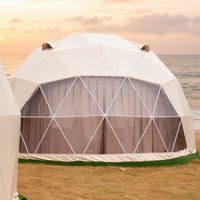 Dôme de glamping géodésique de luxe de 6 m, tente imperméable de 10 000 mm pour hôtel-resort, directement de l'usine