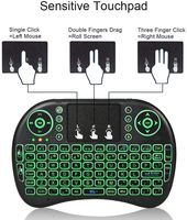 Miniteclado inalámbrico portátil i8 2,4G, con panel táctil y receptor USB, Control remoto para portátil, PC, tabletas, Mac, TV, Xbox, PS3