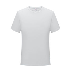 Quick-Drying Ice Silk T-Shirt Thin Solid Color Polyester Summer Short Sleeve Leisure Wear - Product Image 1