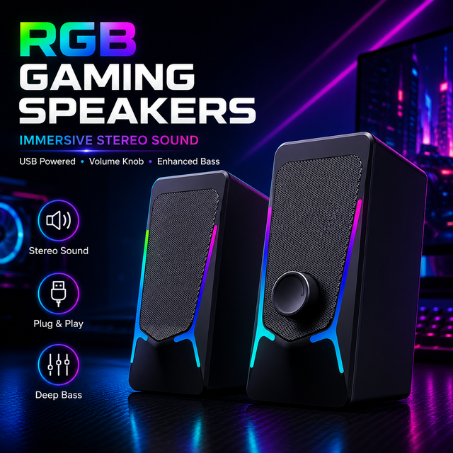 2.0 USB Powered Speaker Notebook Desktop Computer Sound Quality Super Multimedia Computer USB Pc Speakers With Lights